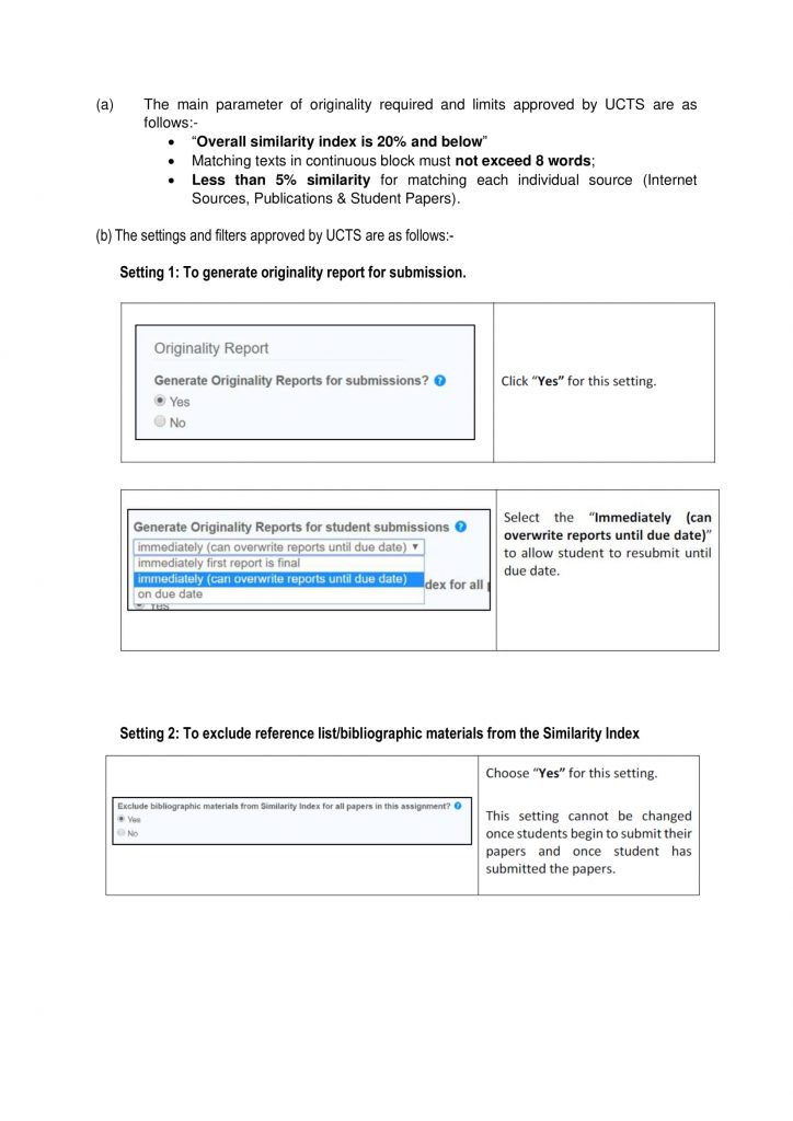 Turnitin Requirements